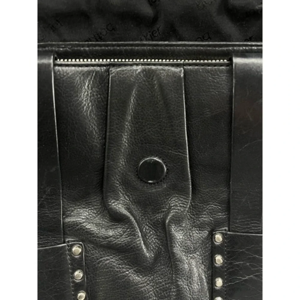 Botkier Leather Crossbody Bag Womens Large Black Studded Excellent Messenger - Picture 5 of 11